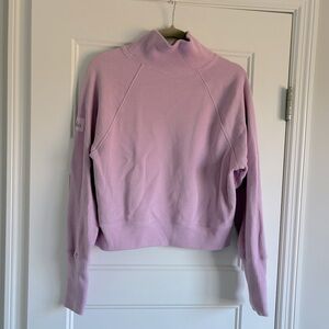 Alo weekend escape mock neck, waffle knit, pink, size small